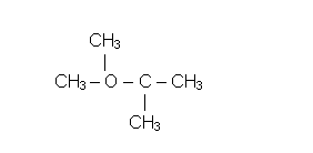 Text Box:        CH3                    |  CH3 – O – C – CH3                     |                 CH3